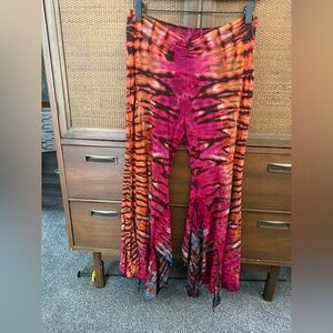 Sacred Threads Red and Orange Tie-Dye Pants